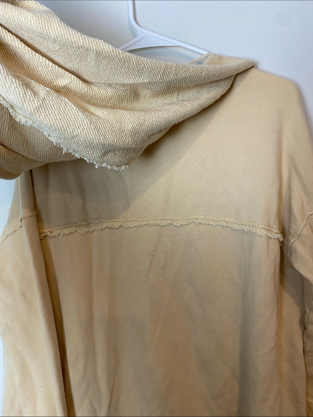 "Get Her Gauze" Drape Hooded Duster (XS) by Free People Butter Yellow - Picture 9 of 10